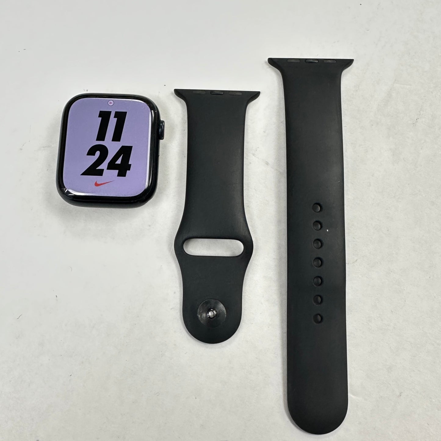 Unlocked Apple Watch Series 7 45MM Midnight Aluminum Black Sport Band MKMF3LL/A