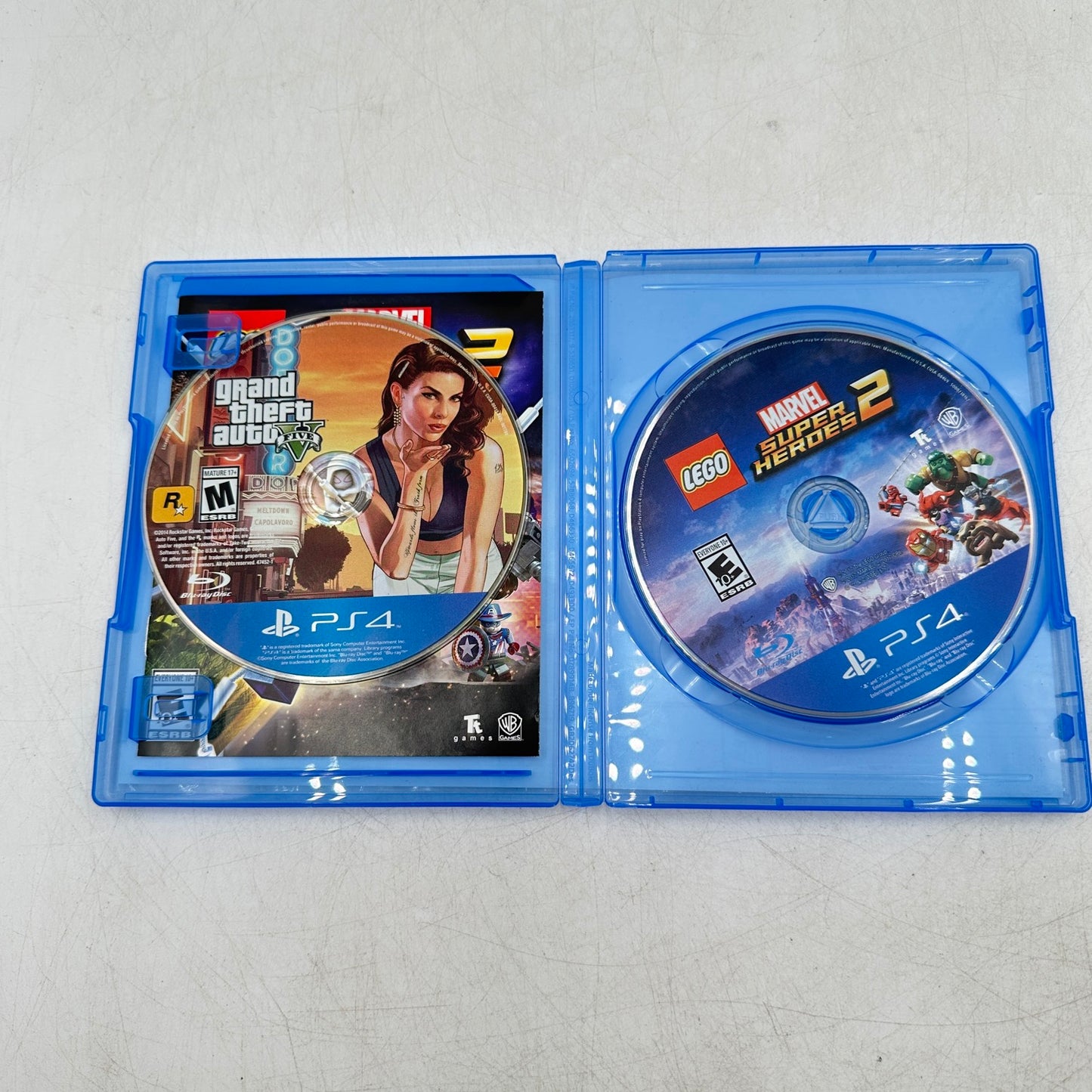 Lot of 2 Sony PlayStation 4 PS4 Games GTA5 Lego Marvel Super Heroes 2