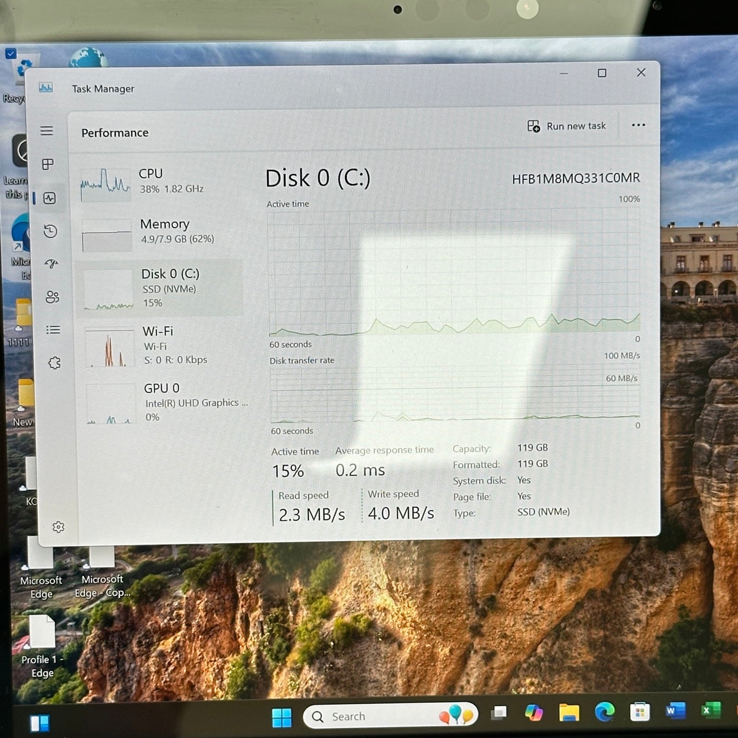 Microsoft Surface Go 2 1901 10.5" Intel Core m3-8100Y 1.1GHz 8GB RAM 128GB SSD