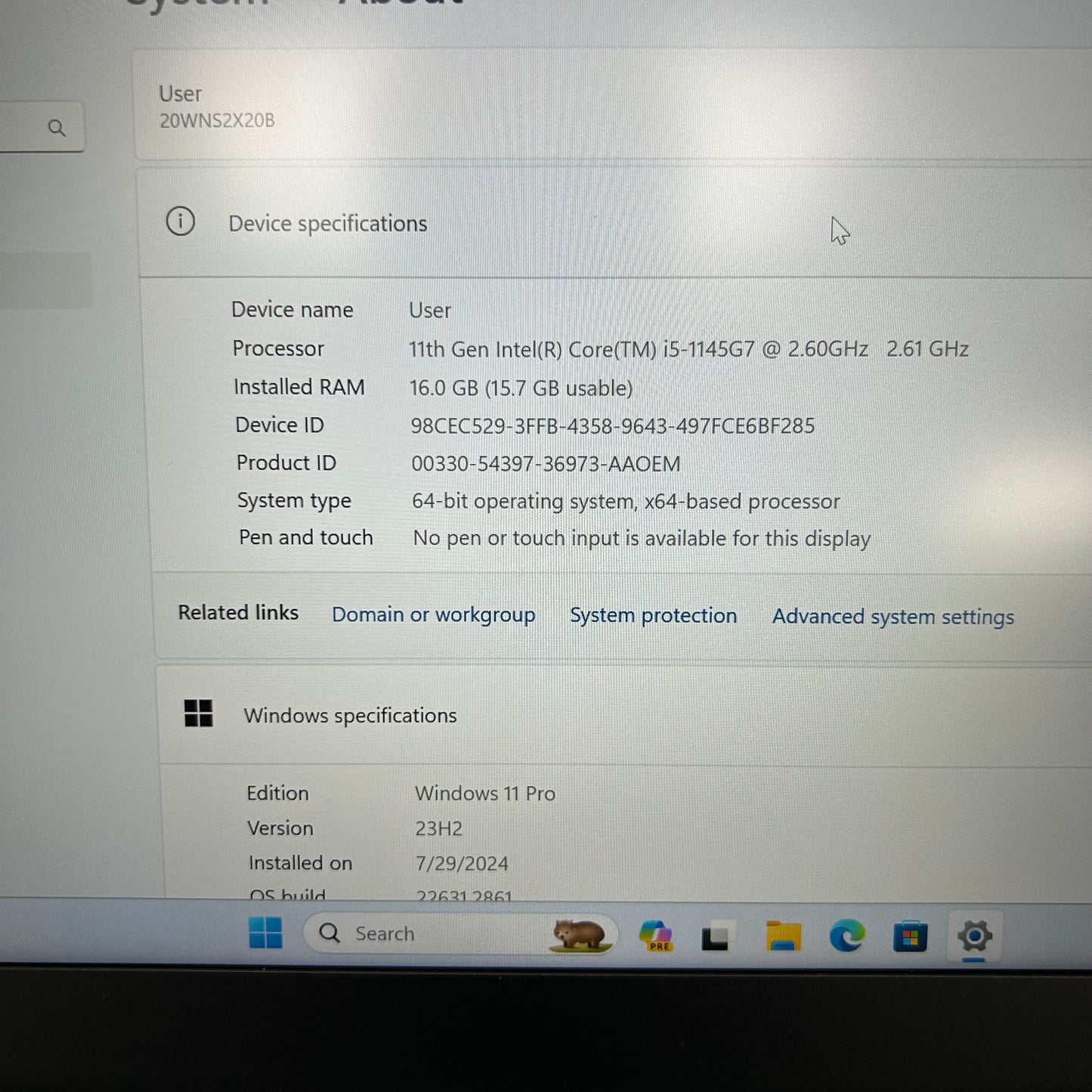 Broken Lenovo ThinkPad T14s Gen 2 14" i5-1145G7 2.60GHz 16GB RAM 256GB RemotelyMng