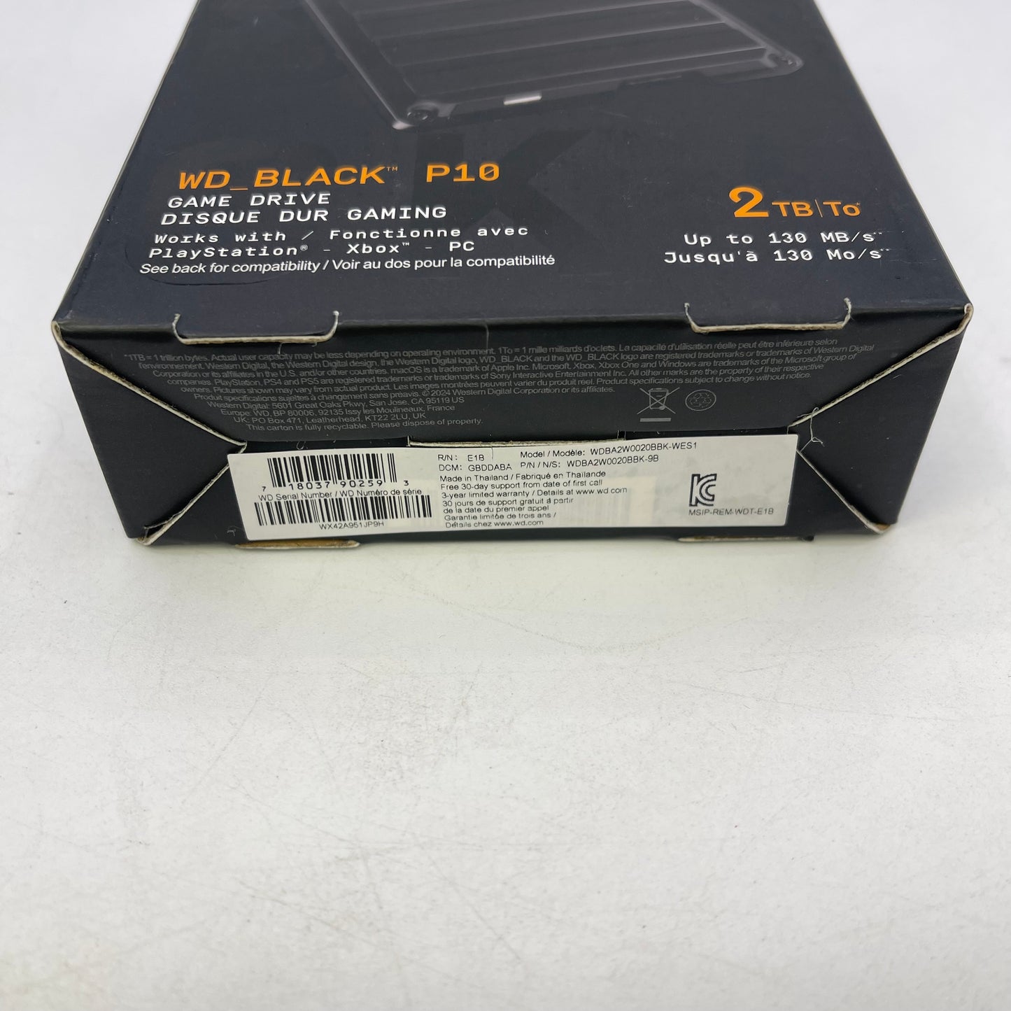 New WD P10 2TB Game Drive WDBA2W0020BBK-WES1 Portable HDD