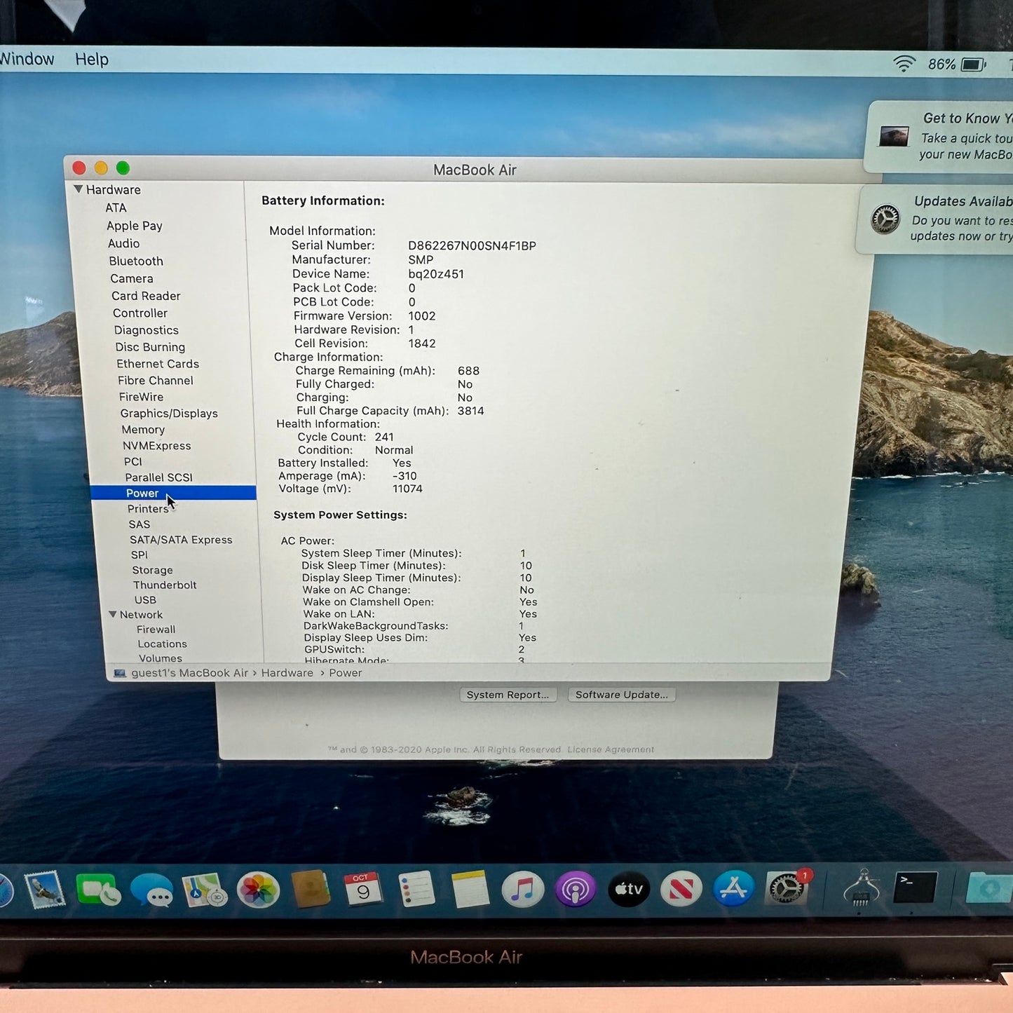 2020 Apple MacBook Air 13.3" i3-1000NG4 1.1GHz 8GB RAM 256GB SSD Rose Gold A2179