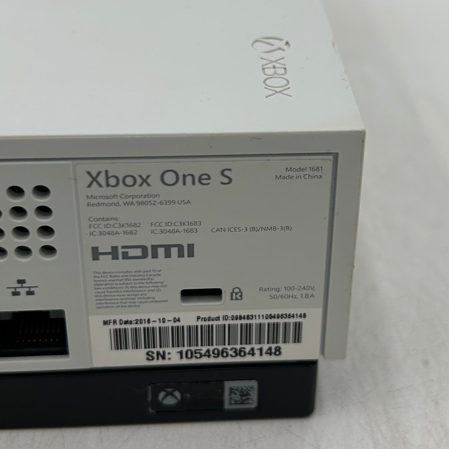 Microsoft Xbox One S 500GB Console Gaming System White 1681