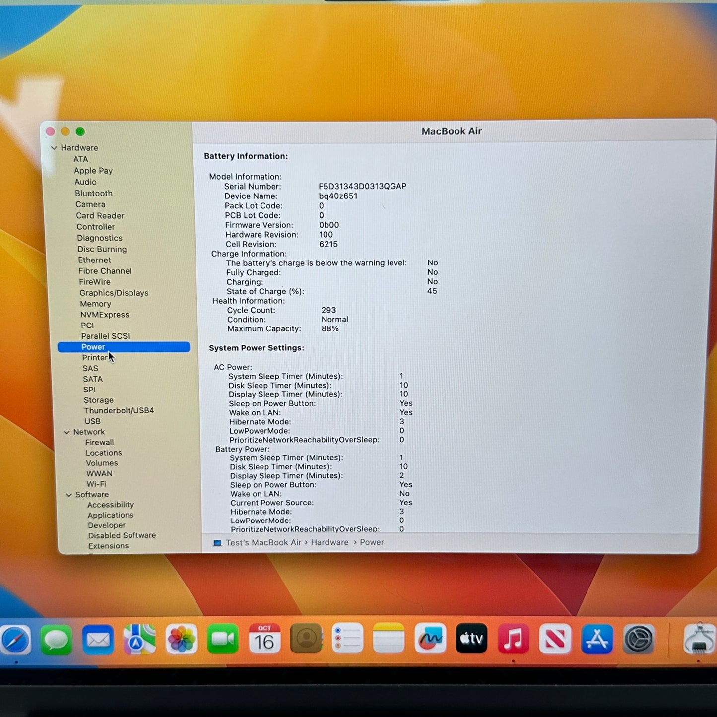 2022 Apple MacBook Air 13.6" M2 8C GPU 3.5GHz 16GB RAM 256GB SSD A2681