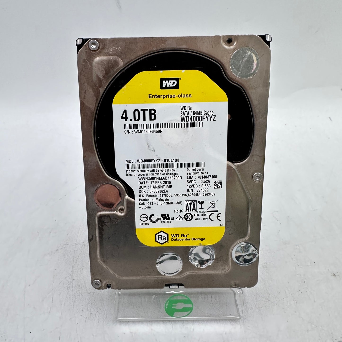 Western Digital WD 3.5" Re WD4000FYYZ 4TB SATA III 6Gbps HDD WD4000FYYZ-01UL1B3
