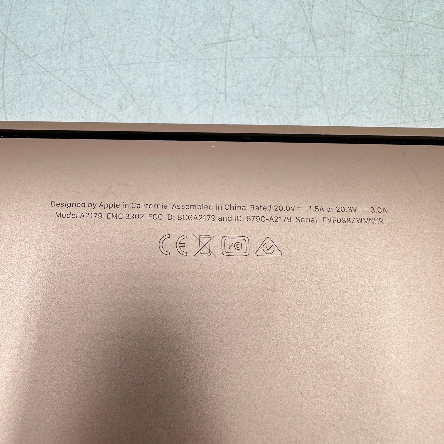 2020 Apple MacBook Air 13.3" i3-1000NG4 1.1GHz 8GB RAM 256GB SSD Rose Gold A2179
