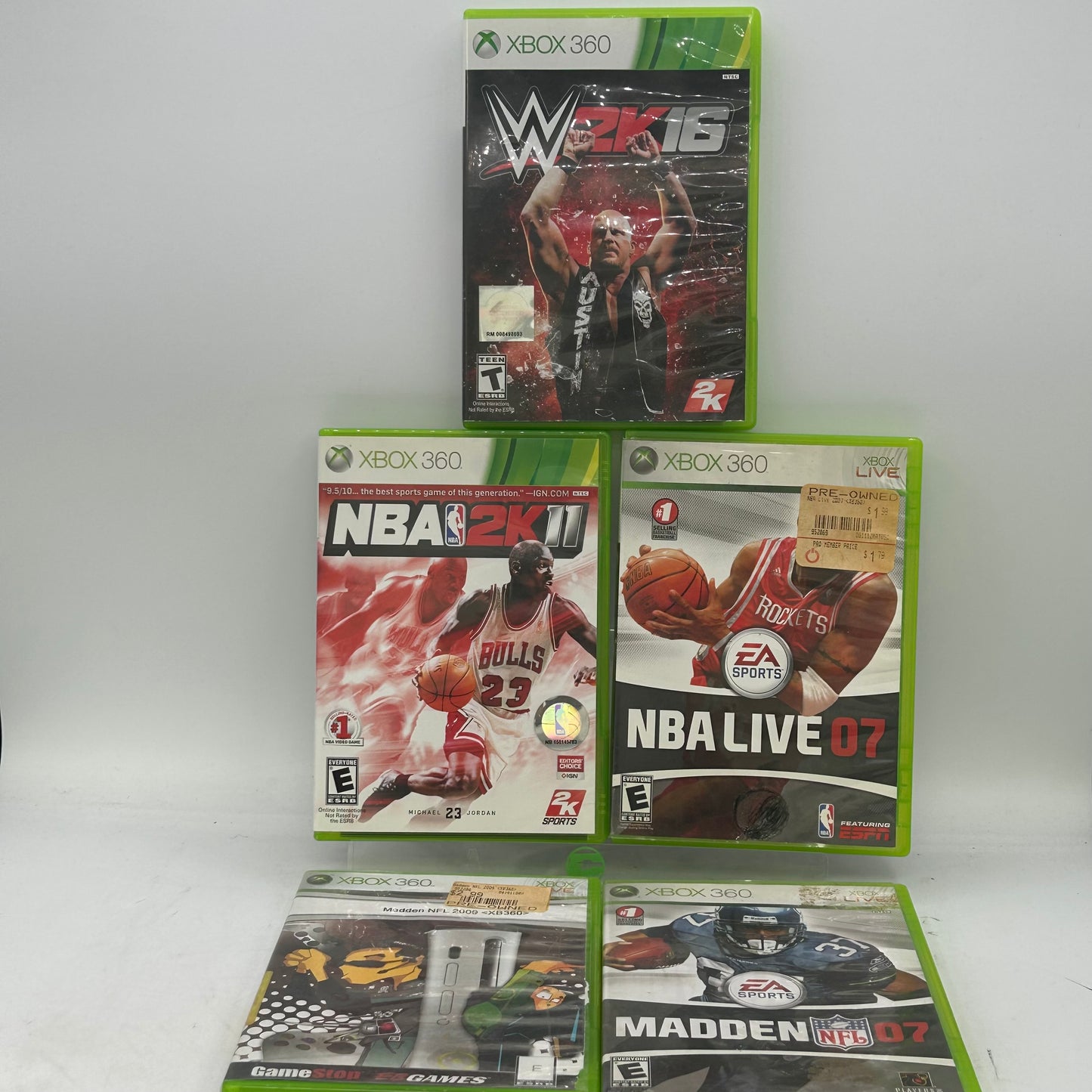 Lot of 5 Microsoft Xbox 360 Games