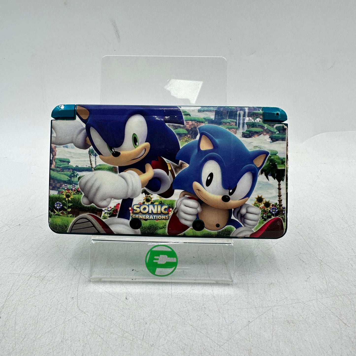 Nintendo 3DS Handheld Game Console Only CTR-001 Aqua Blue (Sonic Sticker)
