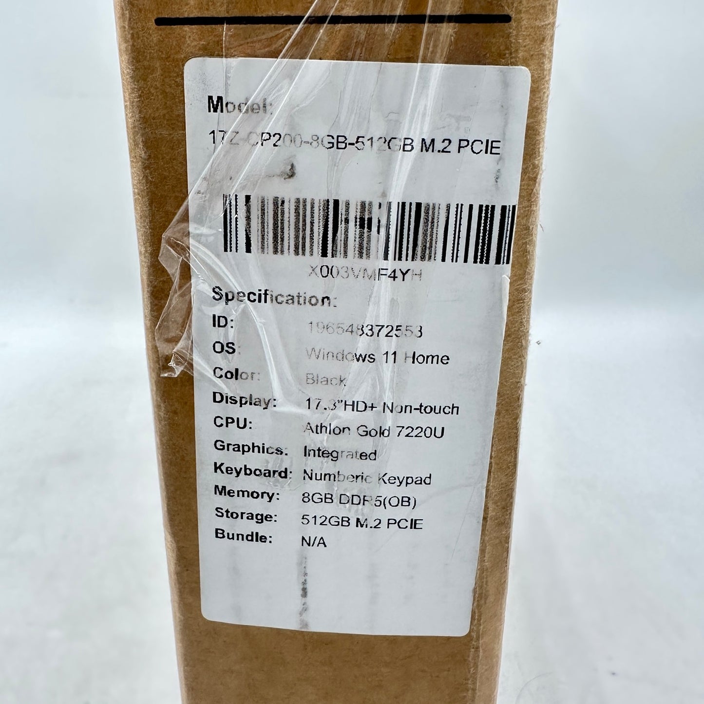 New HP 17Z-CP200 67K43AV 17" Athlon Gold 7220U 2.4GHz 8GB RAM 512GB SSD