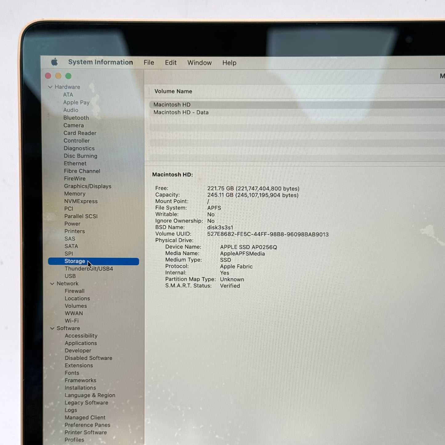 2020 Apple MacBook Air 13.3" M1 7C GPU 3.2GHz 8GB RAM 256GB SSD A2337