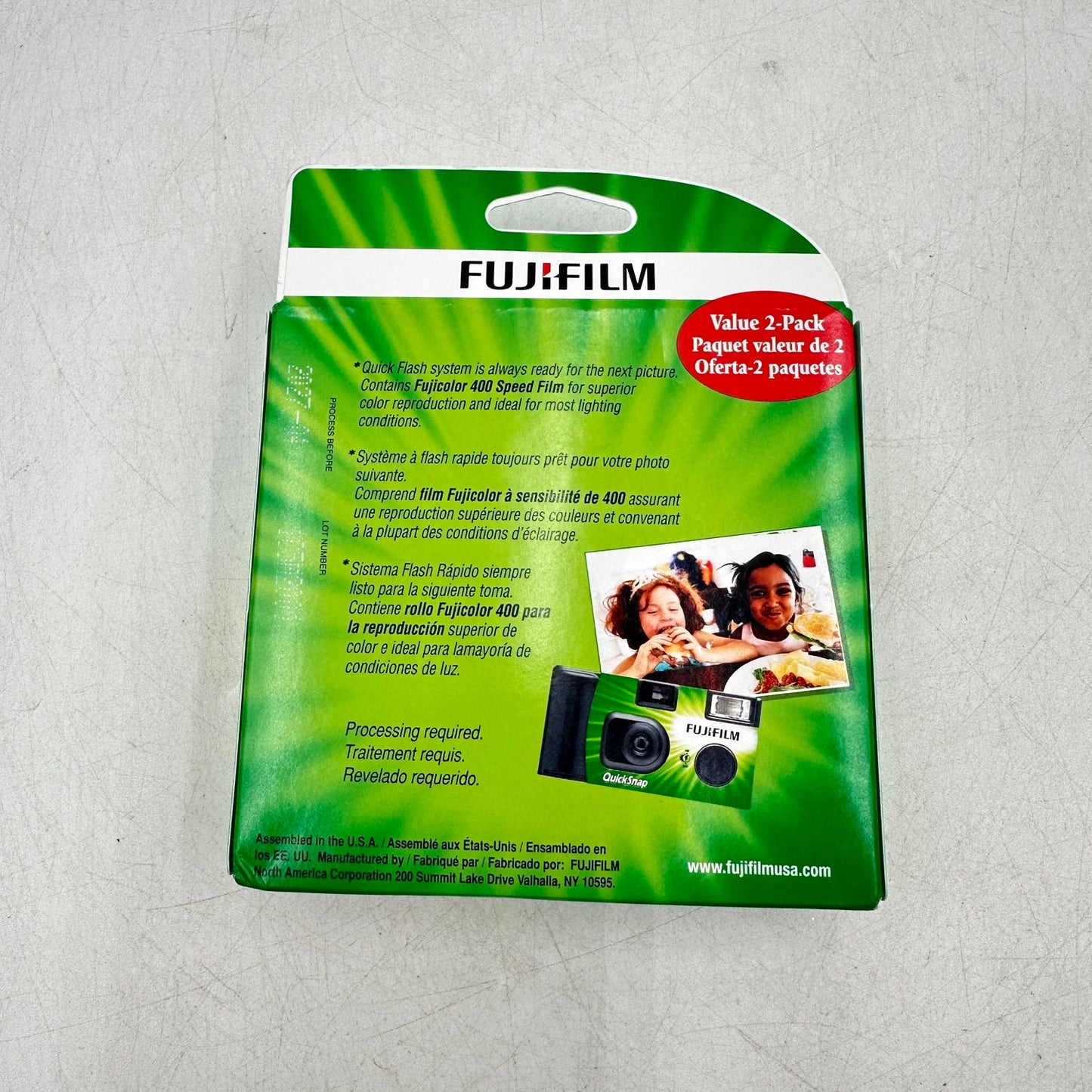 New Fujifilm QuickSnap Flash Camera-2 Pack One-Time Use Cameras