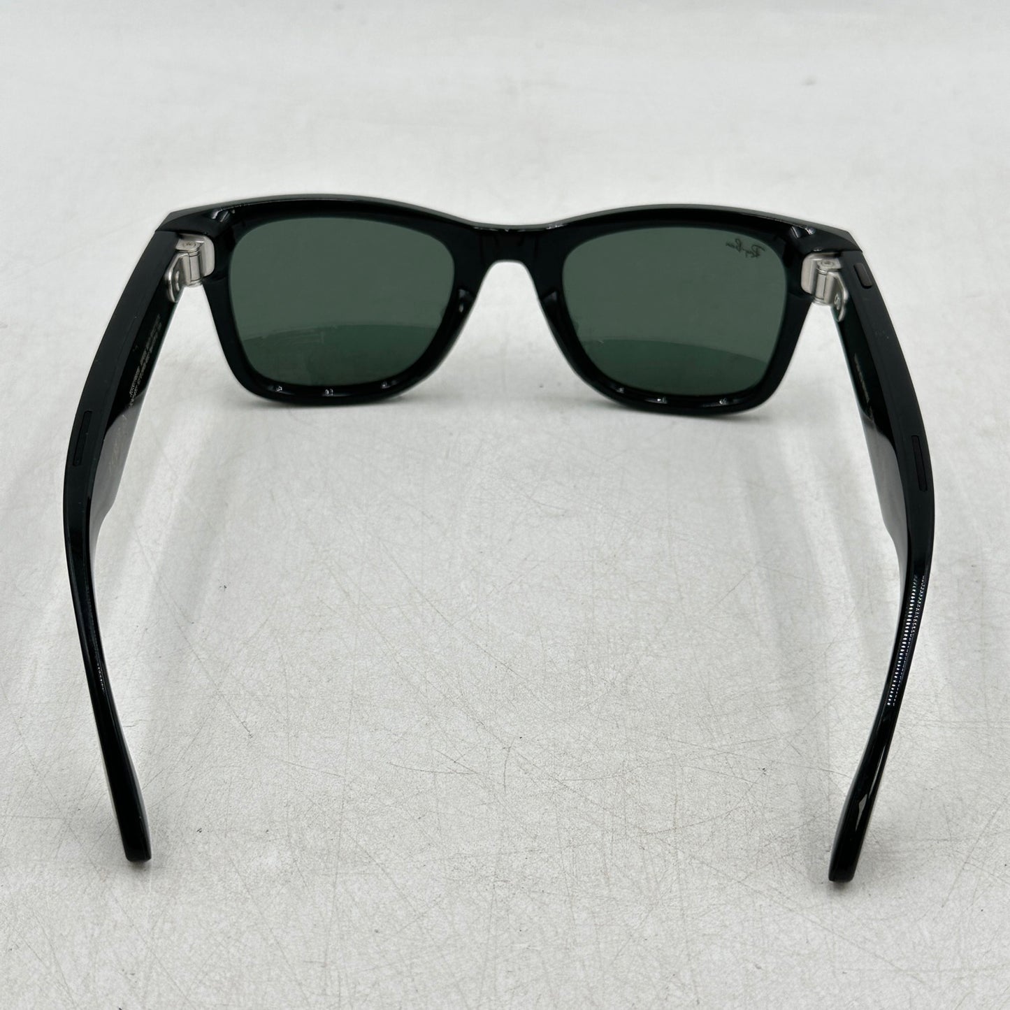 Ray-Ban Meta Wayfarer 019D Smart Glasses RW4006 Shiny Black/G15 Green Plano