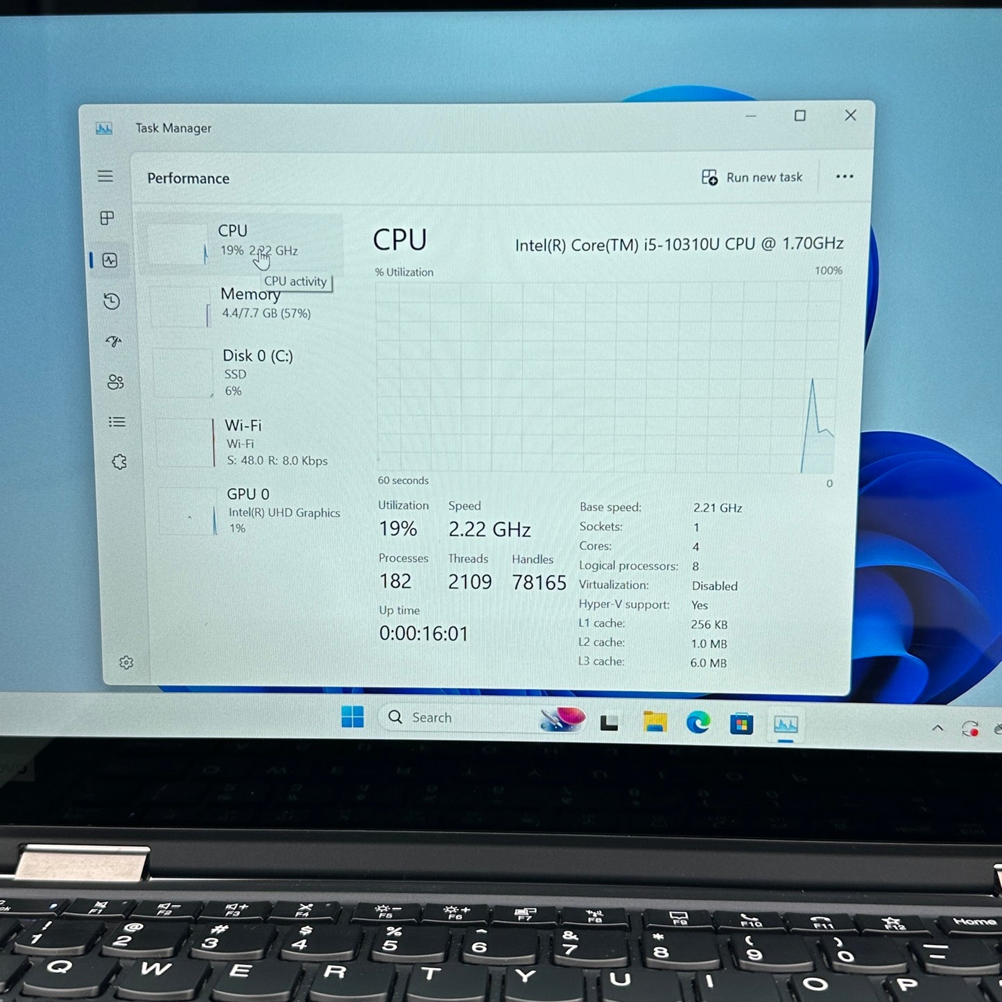 Lenovo ThinkPad 	X13 Yoga Gen 1 20SX 13.3" i5-10310U 1.7GHz 8GB RAM 256GB SSD
