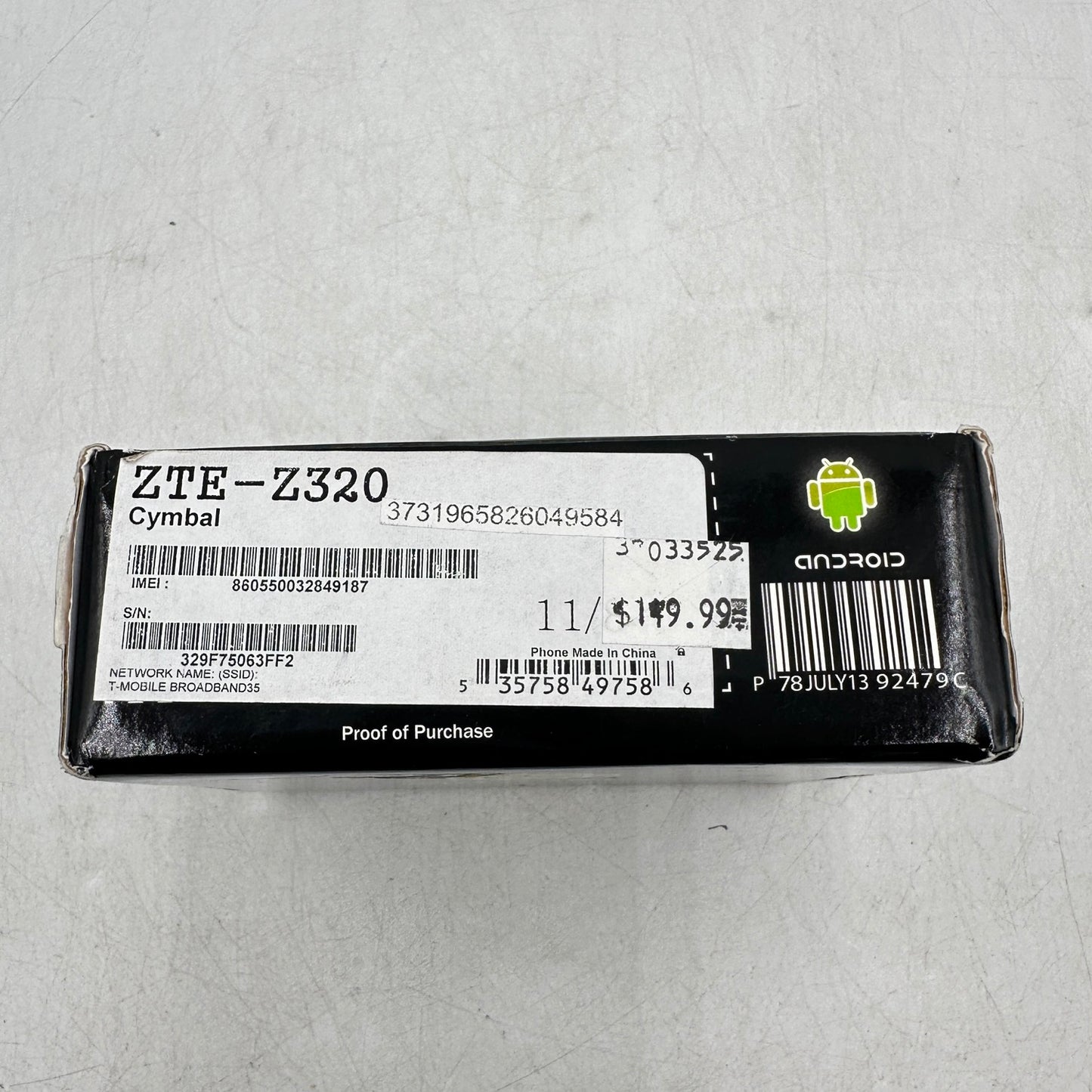 Metro ZTE Cymbal 32GB v1.0.0b13 Black ZTE-Z320