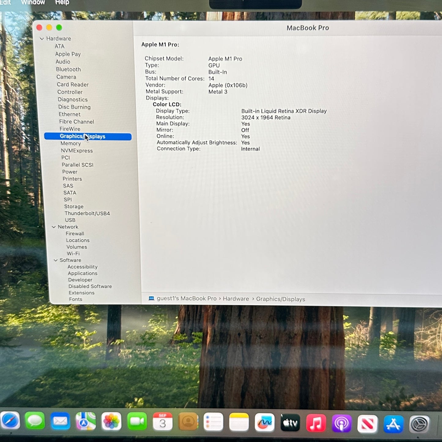 2021 Apple MacBook Pro 14" M1 Pro 14C GPU 3.2GHz 16GB RAM 512GB SSD A2442