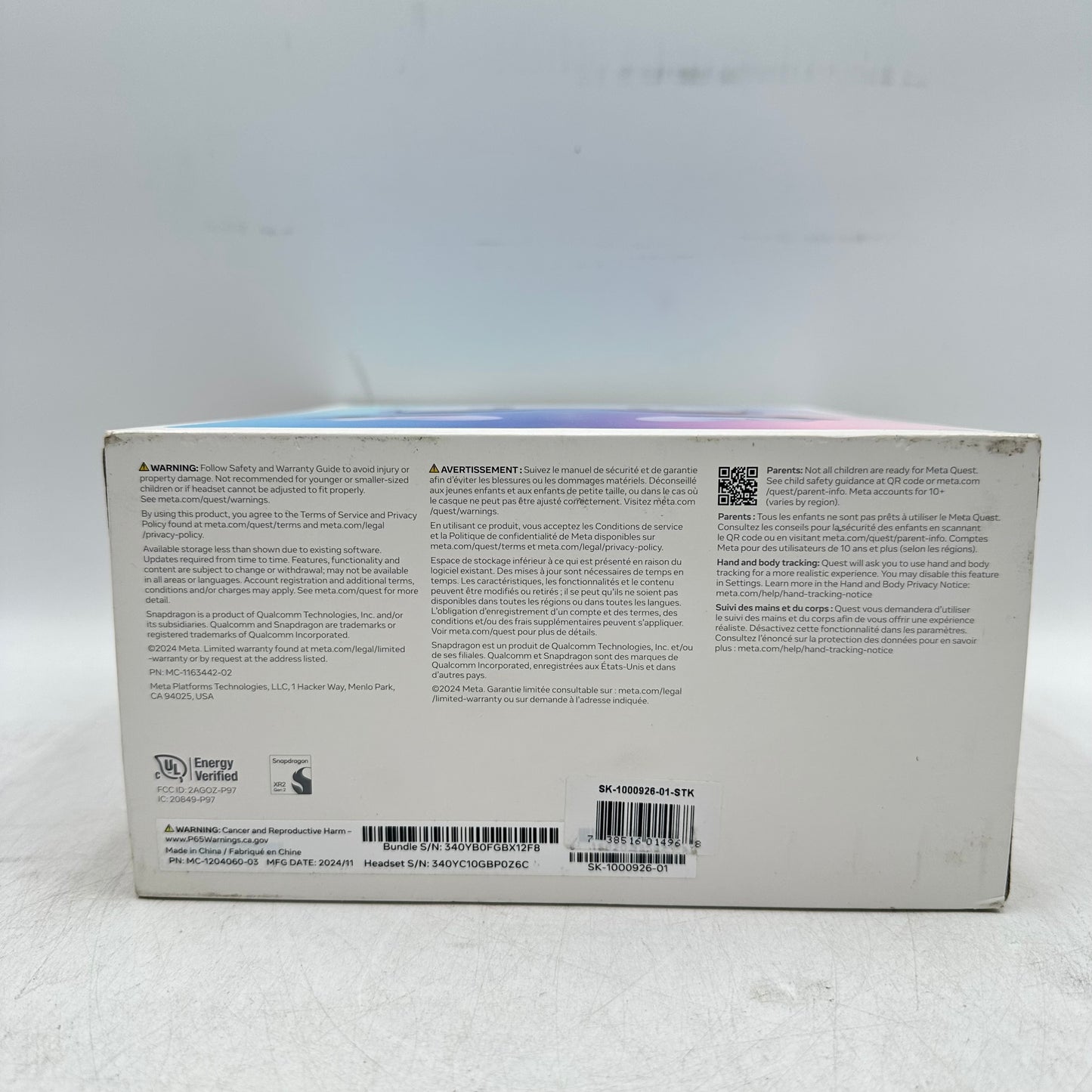 New Meta Quest 3S 128GB Standalone All-in-One VR Headset MC-1204060-03