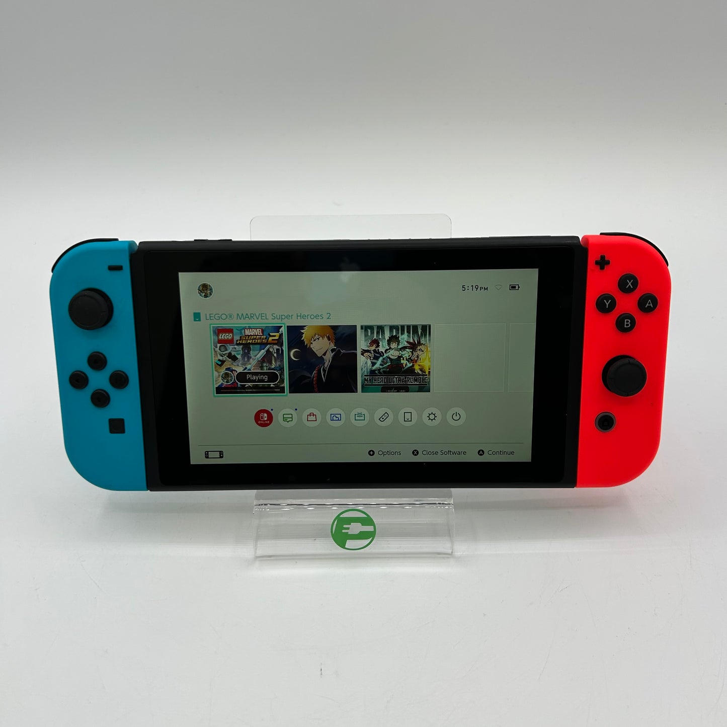 Nintendo Switch v1 Video Game Console HAC-001 Blue/Red W/ Carrying Case