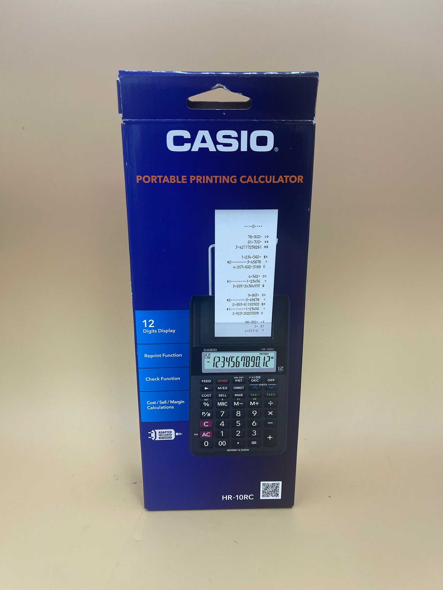 New Casio HR-10RC Portable Printing Calcualtor