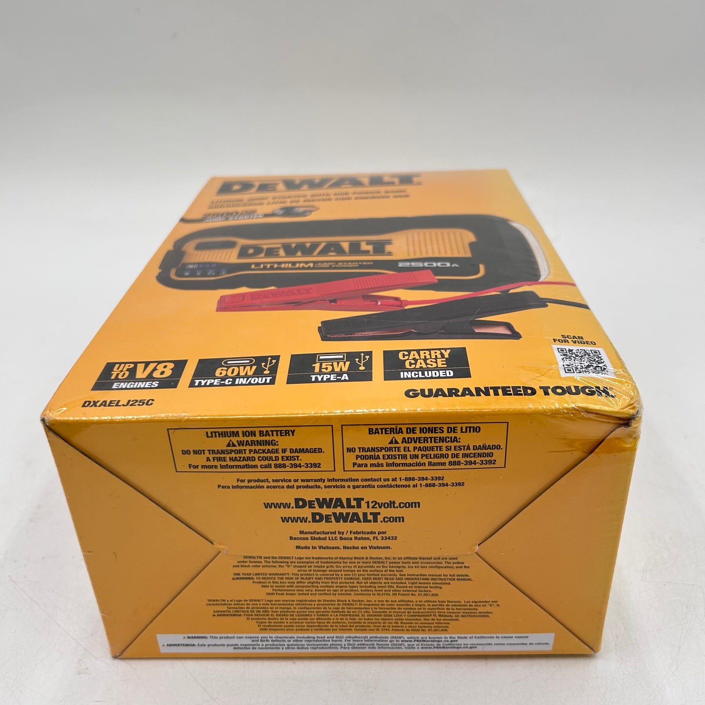 New DeWalt DXAELJ25C 12V Lithium Jump Starter with USB Power Bank