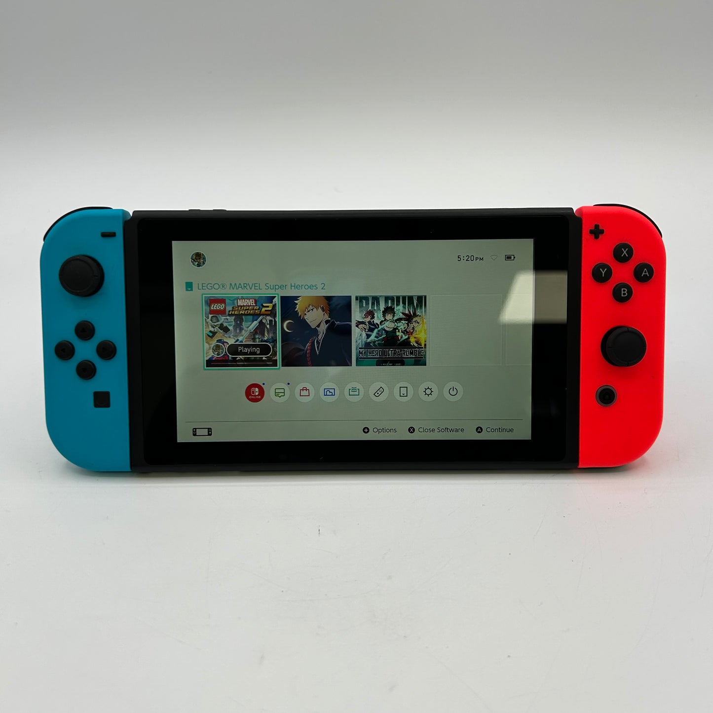 Nintendo Switch v1 Video Game Console HAC-001 Blue/Red W/ Carrying Case