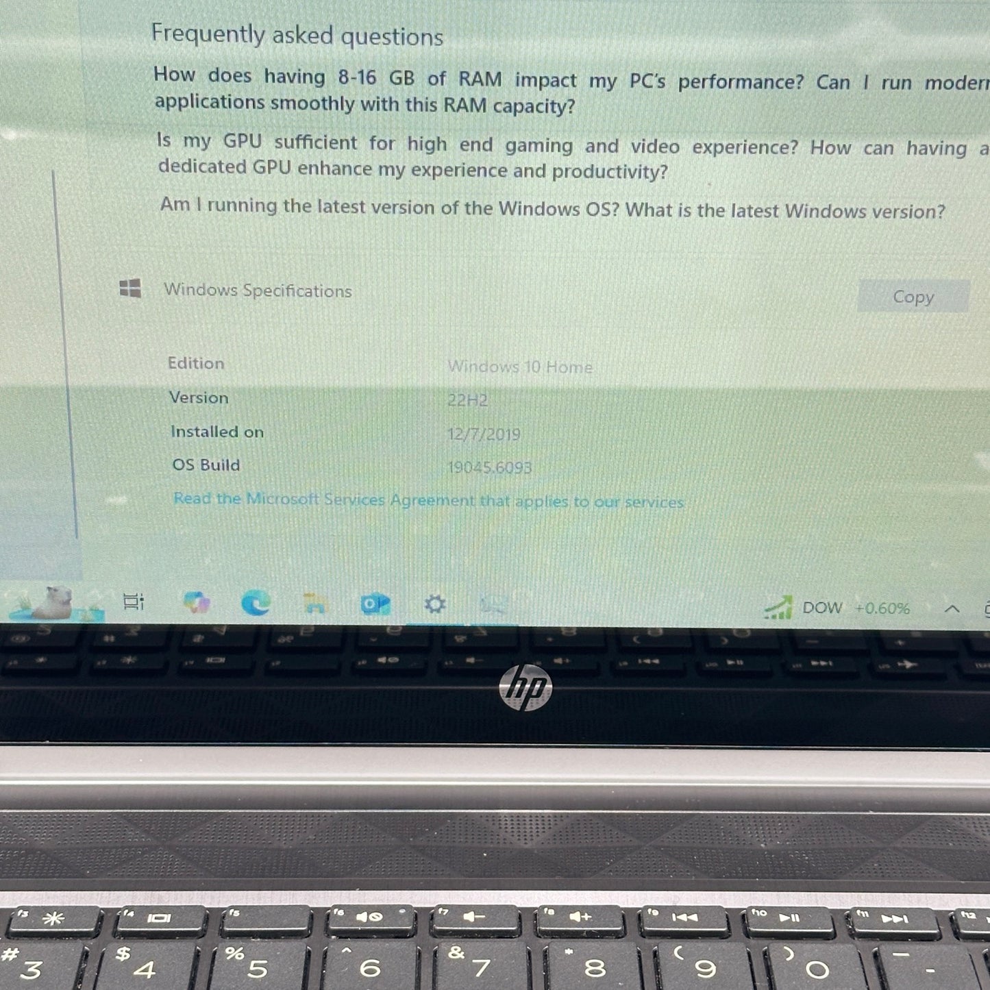 HP Pavilion x360 Convertible 14M-cd005dx i3-8130U 2.2GHz 8GB RAM 256GB HDD READ