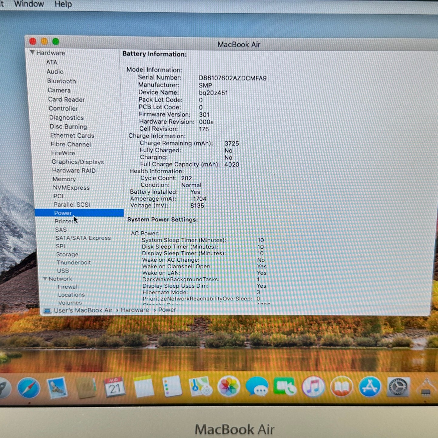 2010 Apple MacBook Air 11" Intel Core 2 Duo 1.4GHz 2GB RAM 128GB SSD A1370
