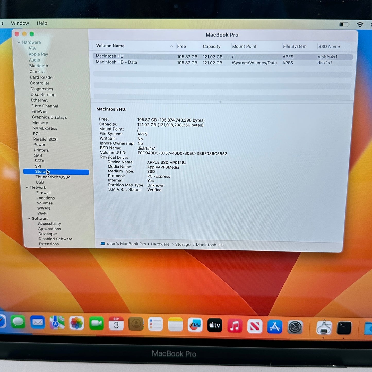 2017 Apple MacBook Pro 13.3" i5 2.3GHz 8GB RAM 128GB SSD Space Gray A1708