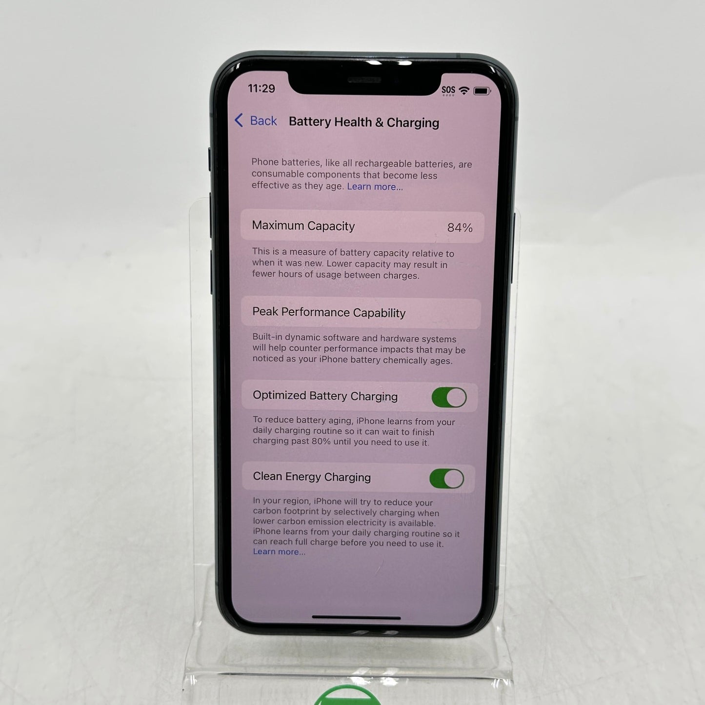Unlocked Apple iPhone 11 Pro 64GB 18.5 Midnight Green MWCL2LL/A