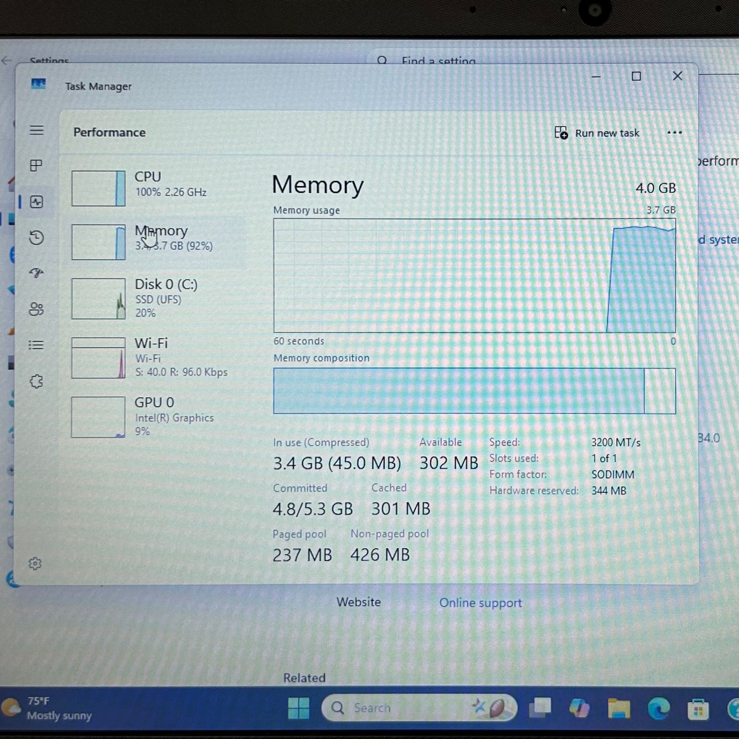 HP 14‑dq6013dx 14" N150 800MHz 4GB RAM 128GB