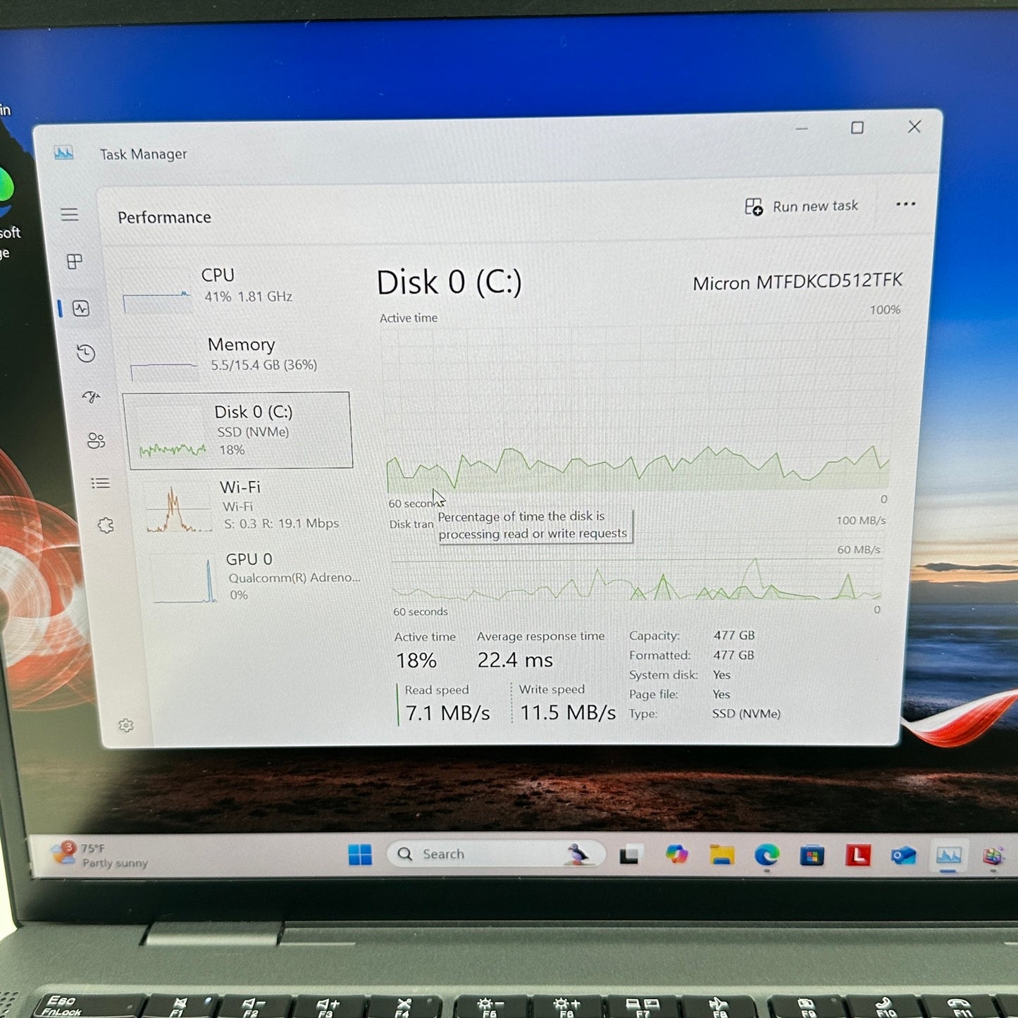 Lenovo X13s Gen 1 21BY 13.3" Snapdragon 8cx 2.8GHz 16GB RAM 512GB SSD