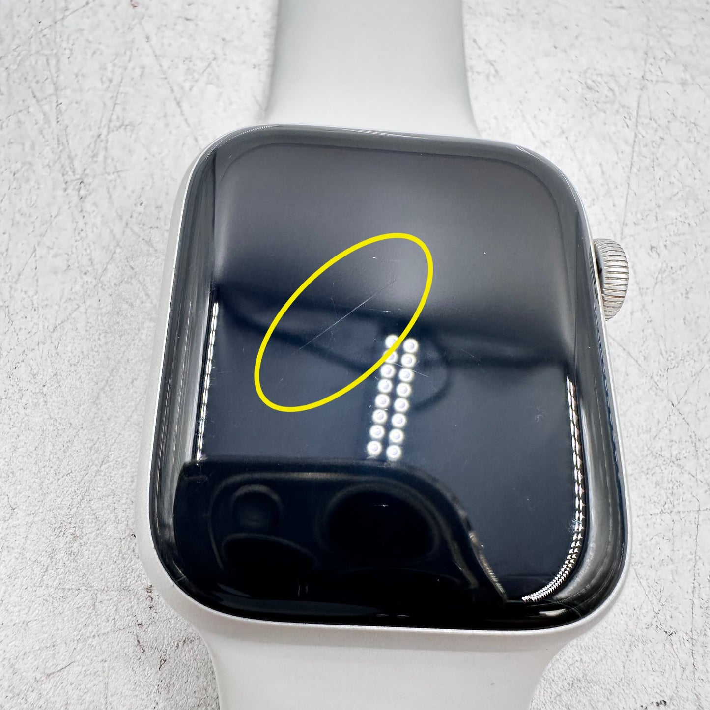 Unlocked Apple Watch SE 2nd Gen 44MM Silver Aluminum White Sport Band MNU63LL/A