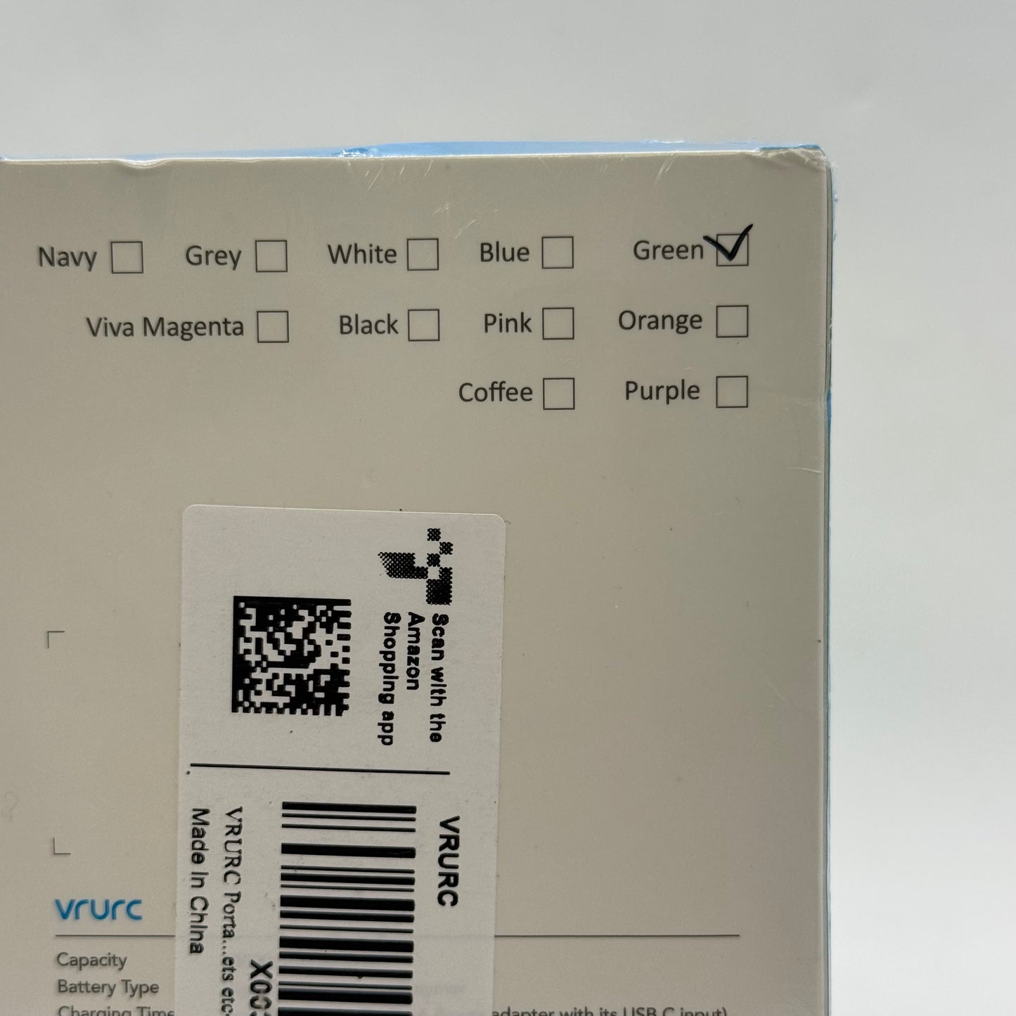 New VRURC 10000mAh Portable Power Bank T01 Green