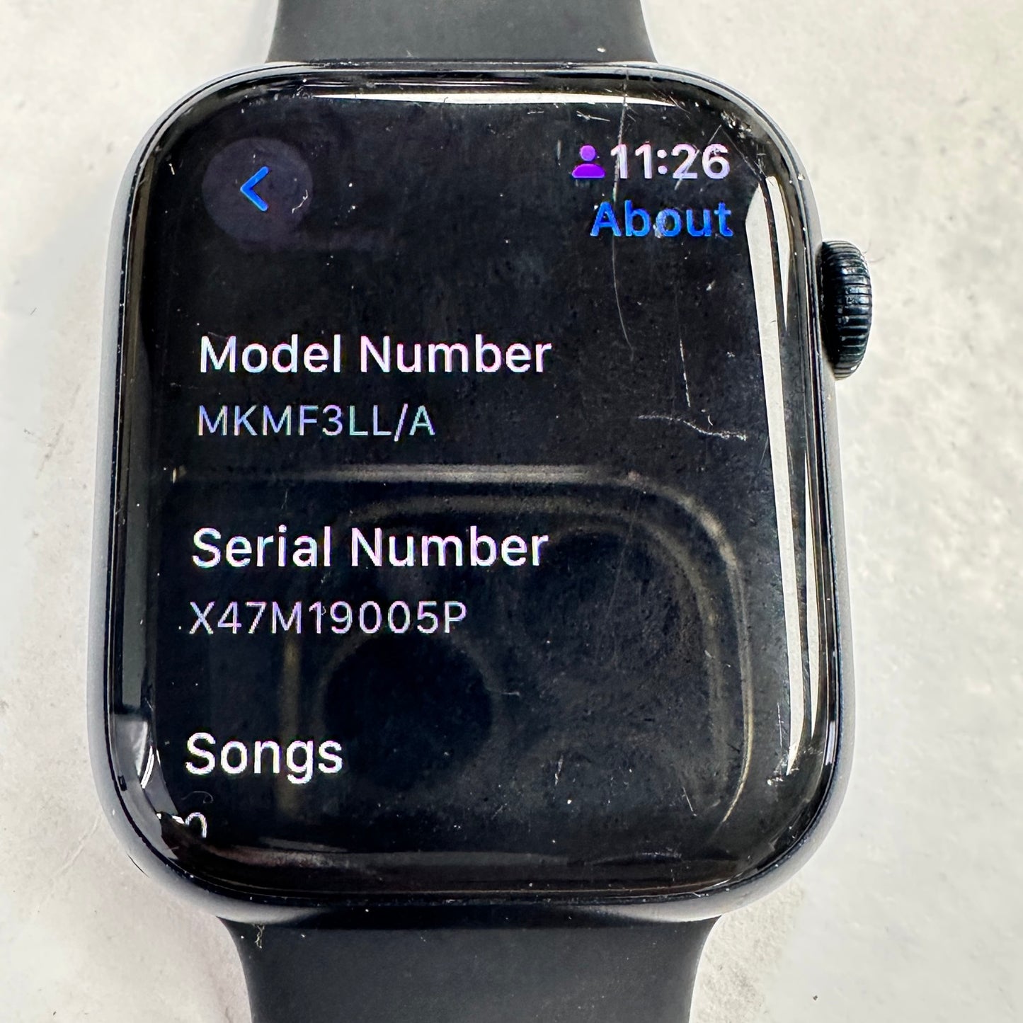 Unlocked Apple Watch Series 7 45MM Midnight Aluminum Black Sport Band MKMF3LL/A