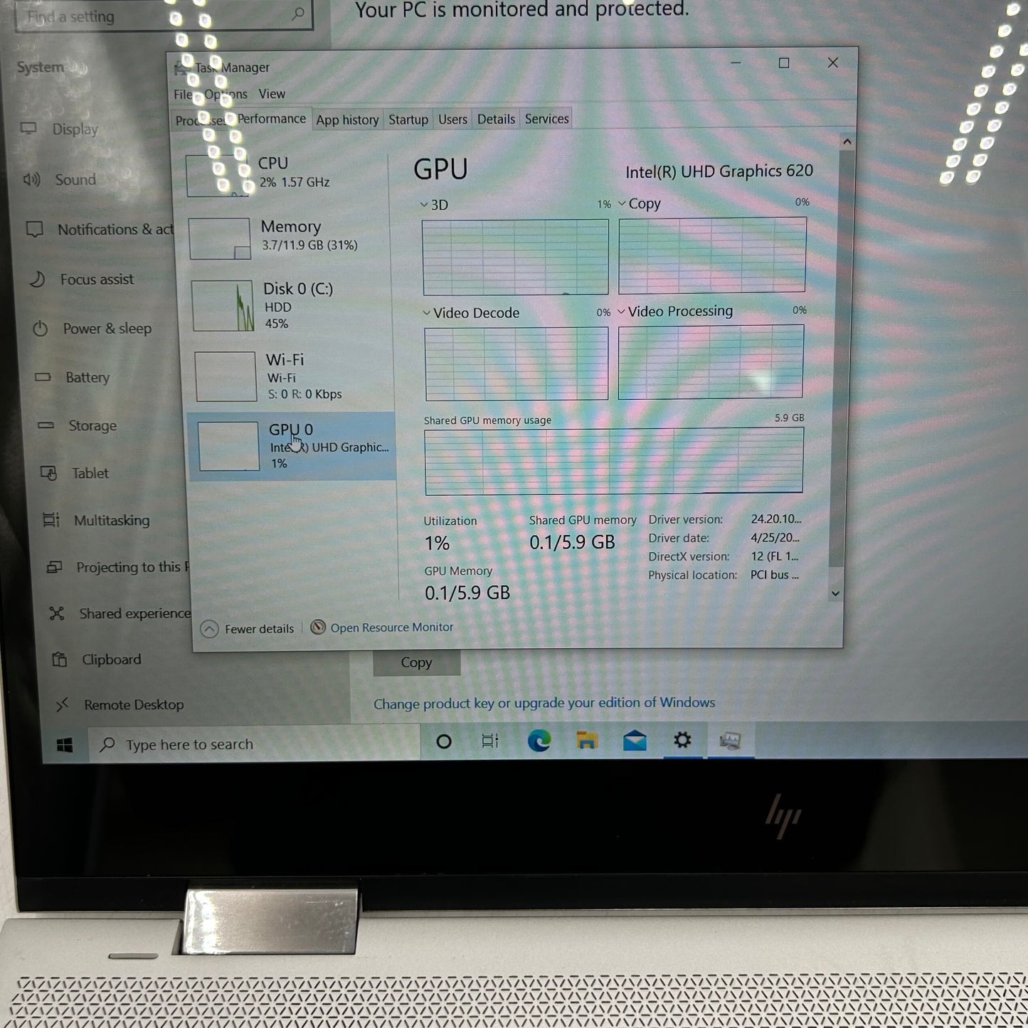HP Envy x360 15M-BP111DX i5-8250U 1.8GHz 12GB RAM 1TB HDD