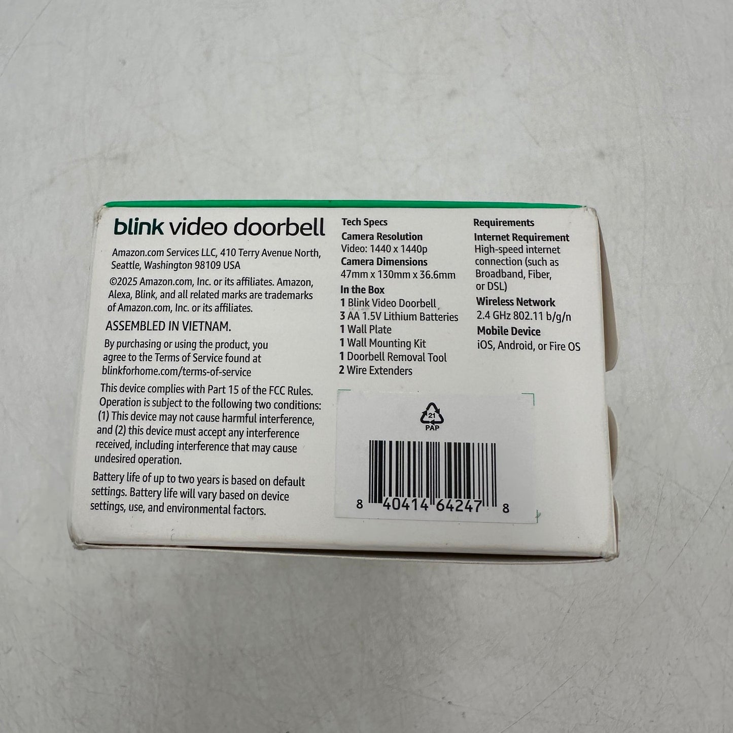 New Blink Video Doorbell (2nd Generation) Smart Doorbell B0DGQZ8JZK
