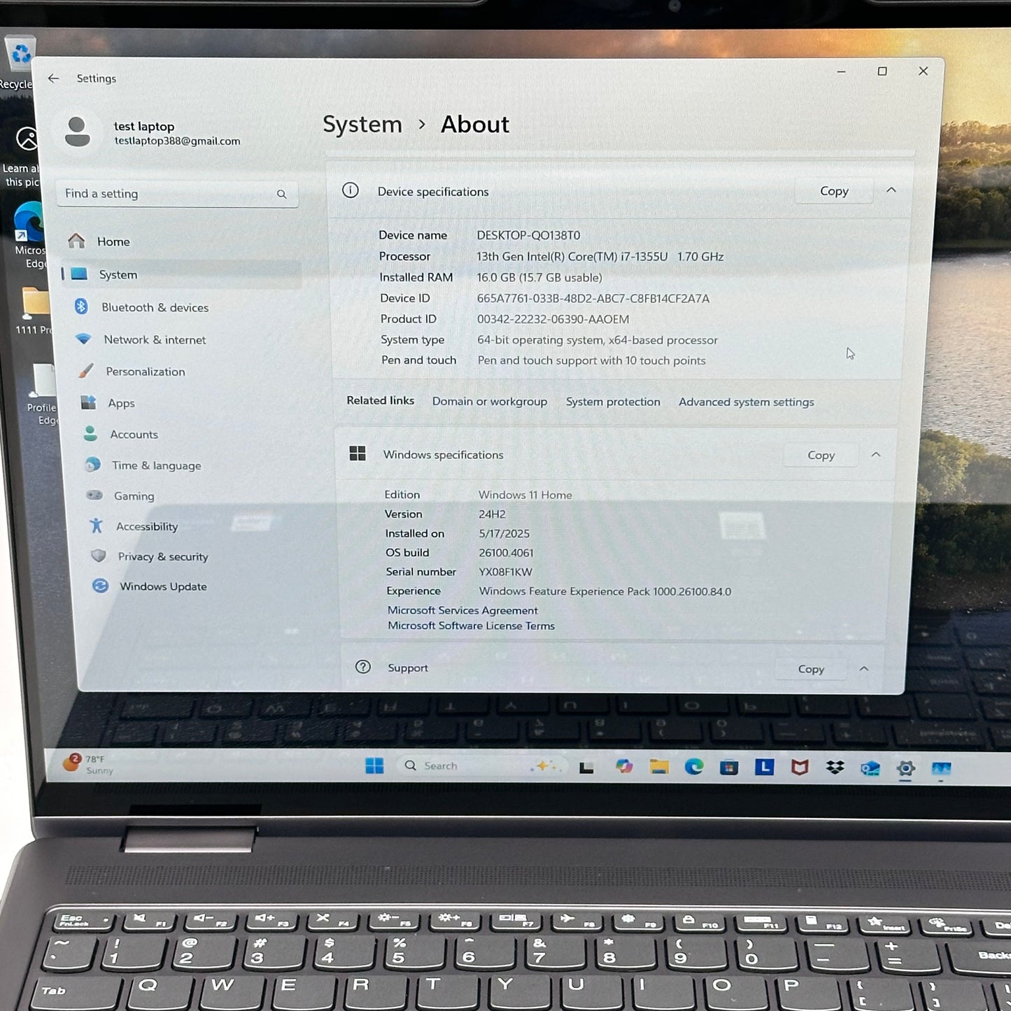 Lenovo Yoga 7 16IRL8 82YN0002US 16" i7-1355U 1.7GHz 16GB RAM 512GB SSD