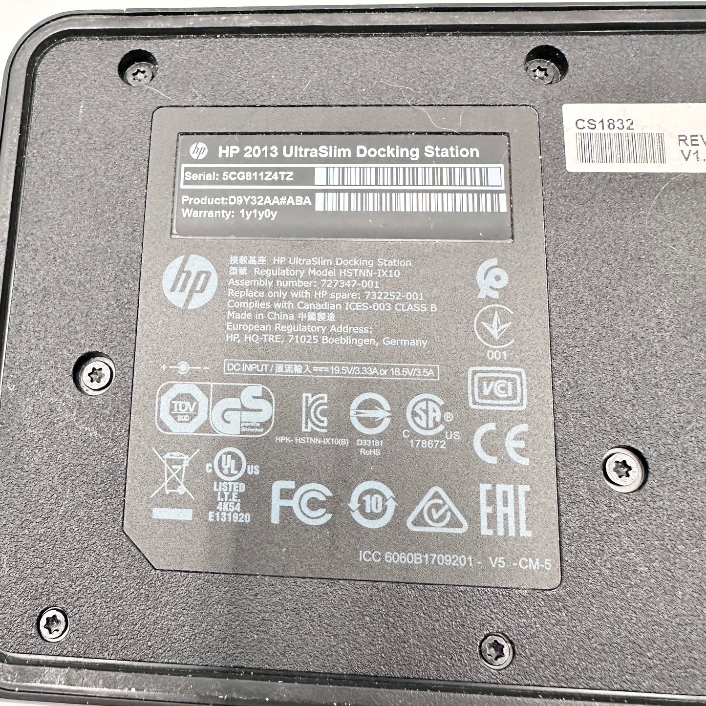 HP 2013 UltraSlim Docking Station D9Y32AA For EliteBook ProBook