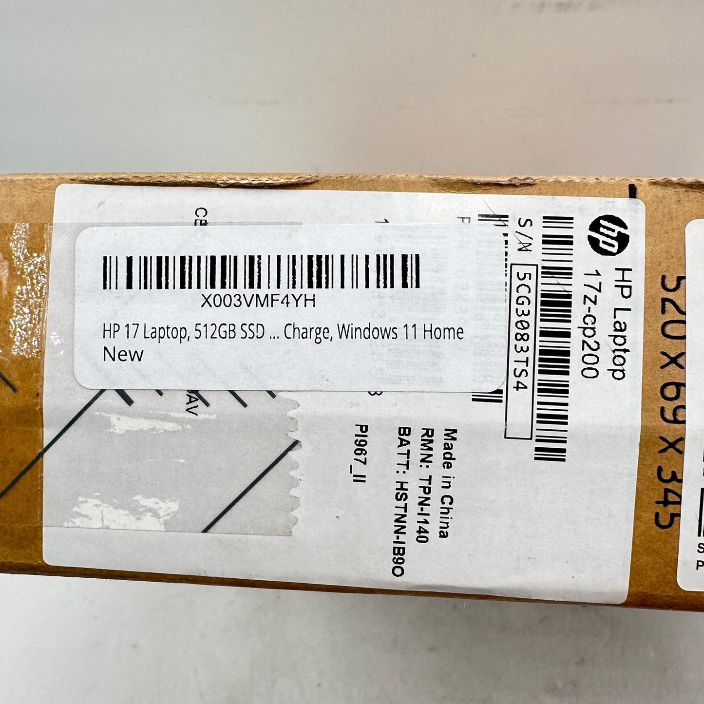 New HP 17Z-CP200 67K43AV 17" Athlon Gold 7220U 2.4GHz 8GB RAM 512GB SSD