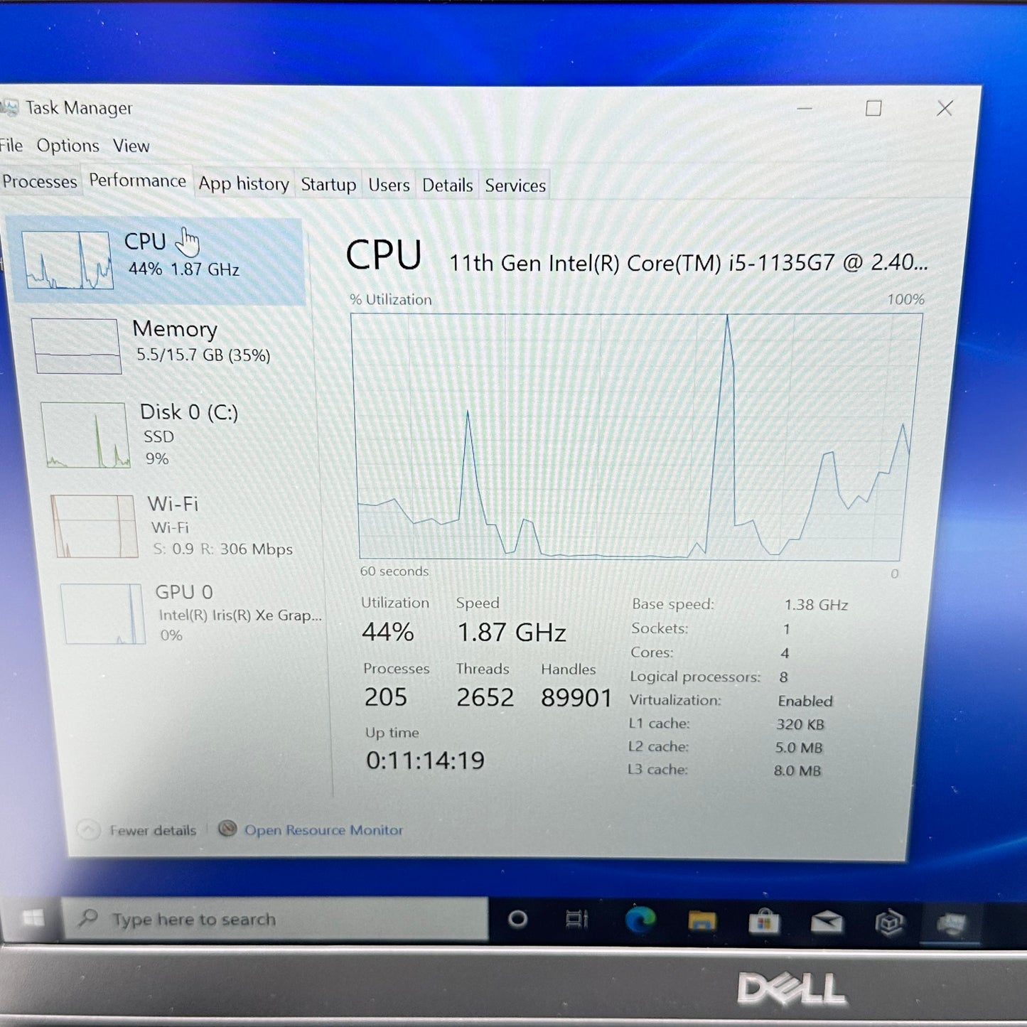 Dell Latitude 3420 14" i5-1135G7 2.4GHz 16GB RAM 256GB SSD Iris Xe W10P