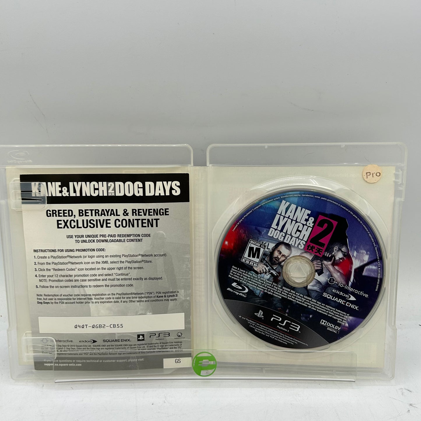 Kane & Lynch Dog Days 2 (Sony PlayStation 3 PS3, 2010)