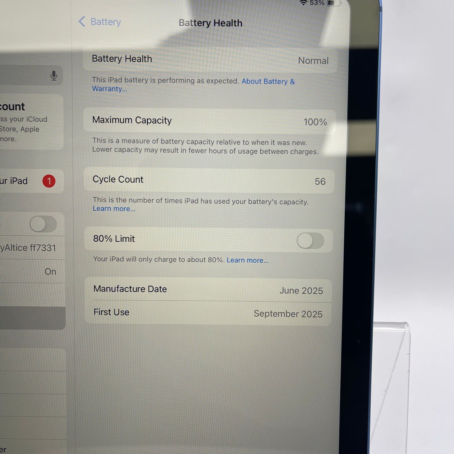 Unlocked Apple iPad 11" (A16) 128GB Blue MD7G4LL/A