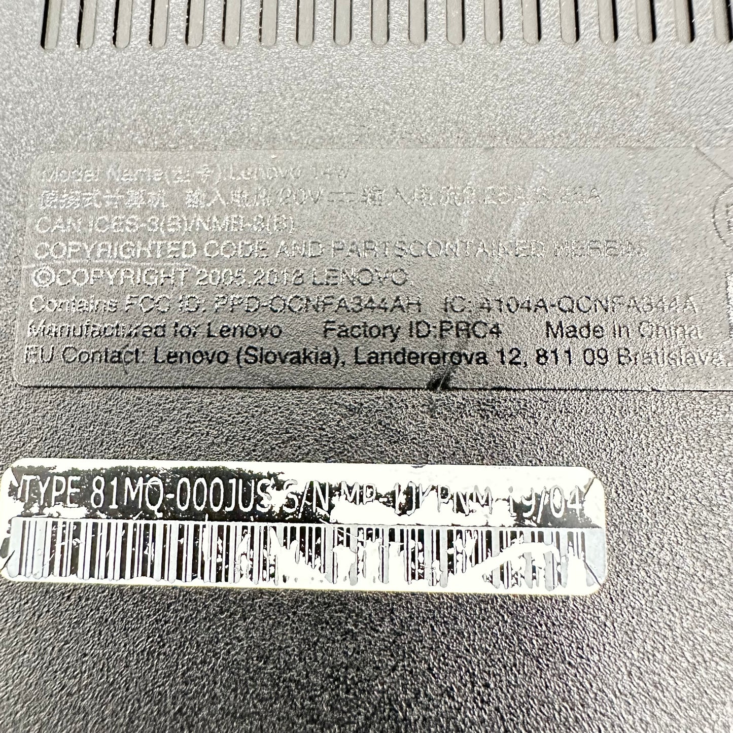 Lenovo 14W 81MQ 14" A6-9220C 1.8GHz 4GB RAM 64GB eMMC