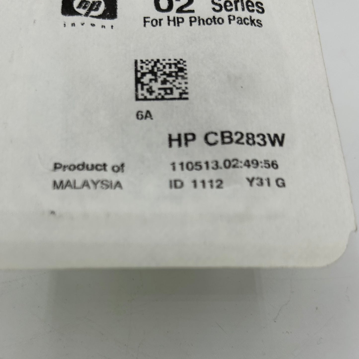 New HP 02 Series CB283W Cyan Ink Cartridge Pack of 3