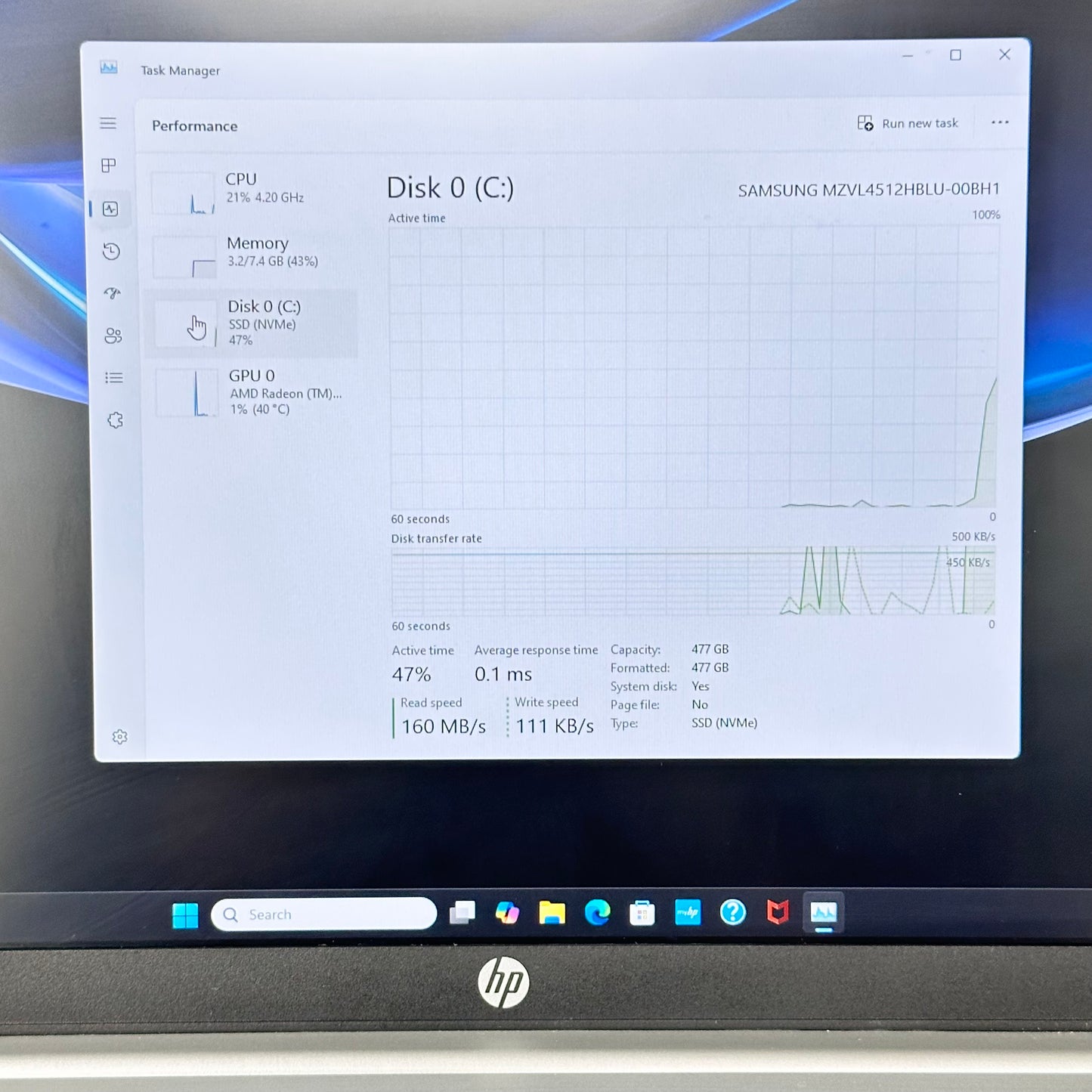 HP Laptop 17-cp3005dx 17" Ryzen 5 7430u 2.3GHz 8GB RAM 512GB SSD *READ
