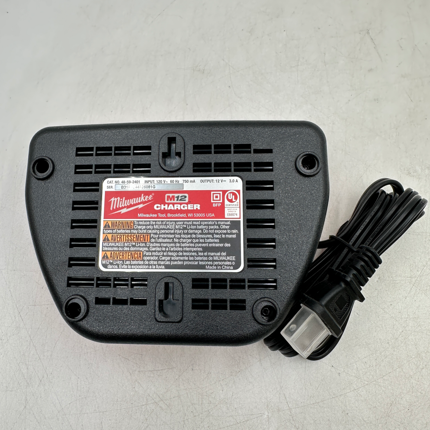 Milwaukee 48-59-2401 120V Battery Charger
