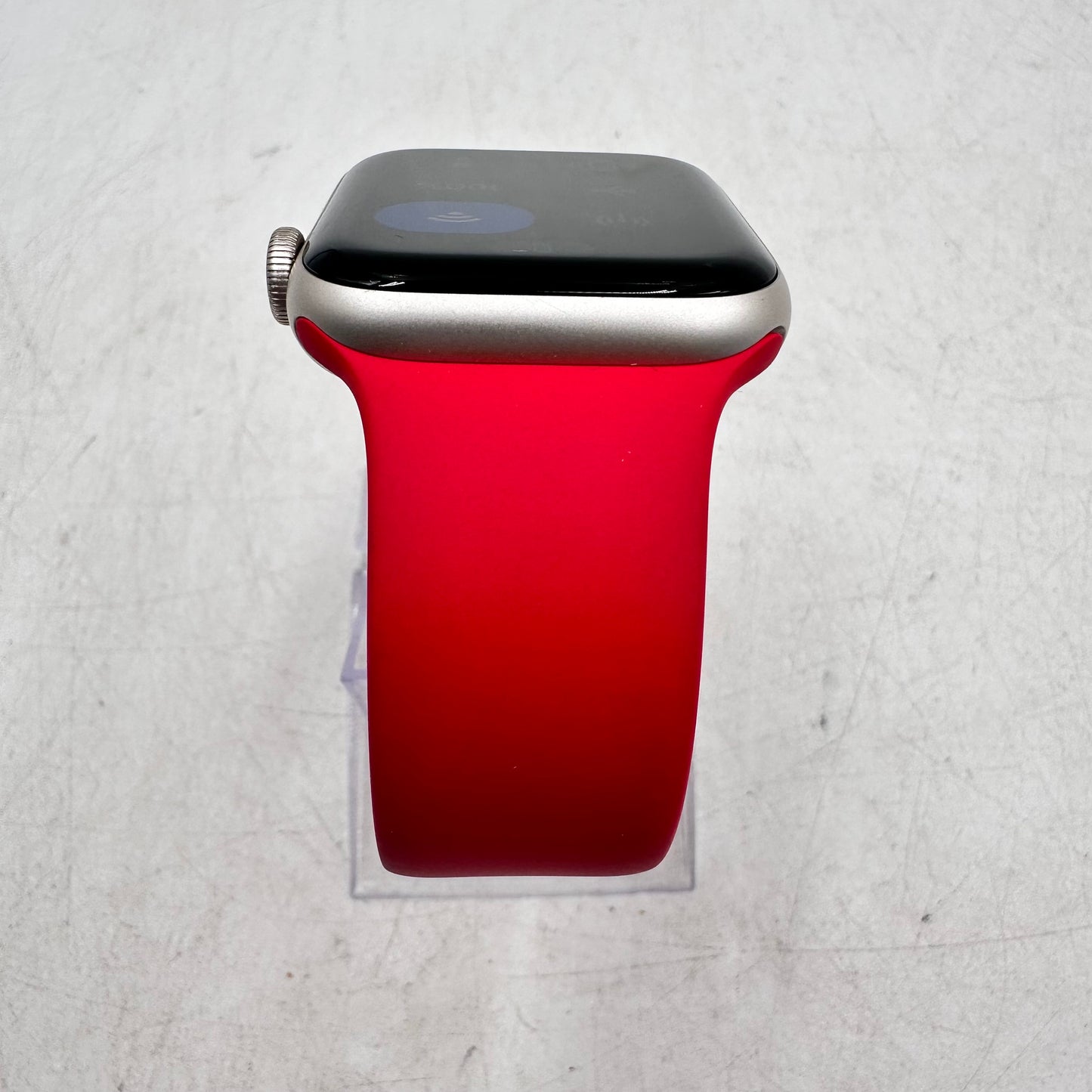 Unlocked Apple Watch SE 2nd Gen 44MM Starlight Aluminum w/ Red Sport Band A2727