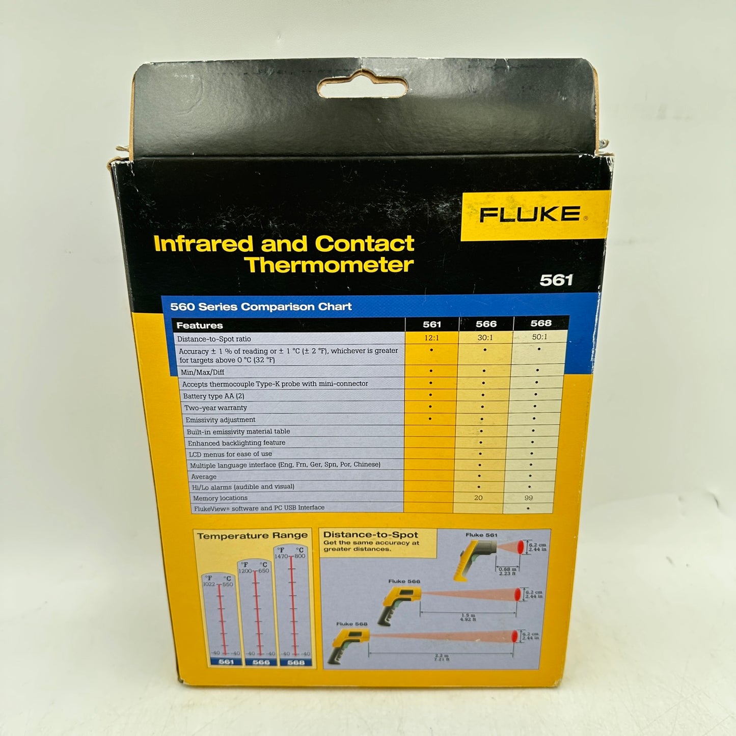 New Fluke 5065882 1.5 V 561 Infrared and Contact Thermometer