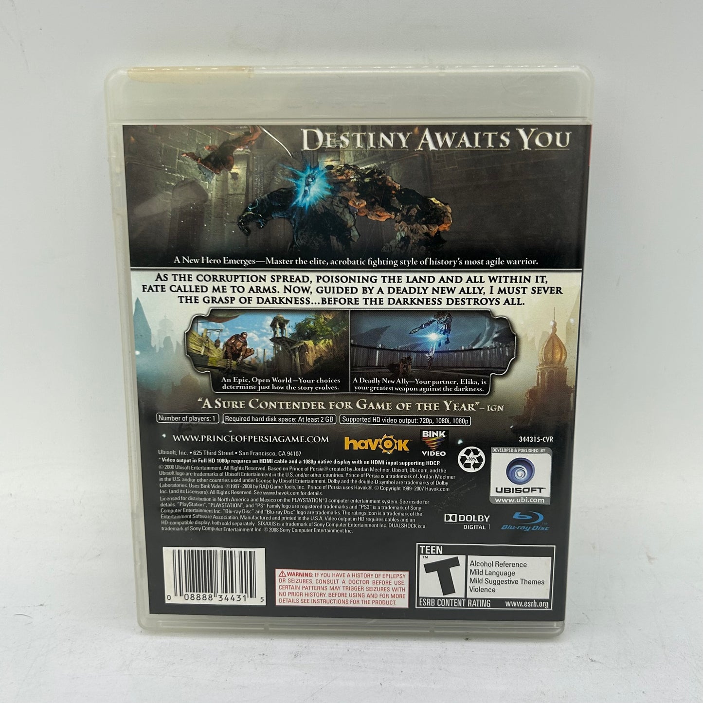 Prince of Persia (Sony PlayStation 3 PS3, 2008)
