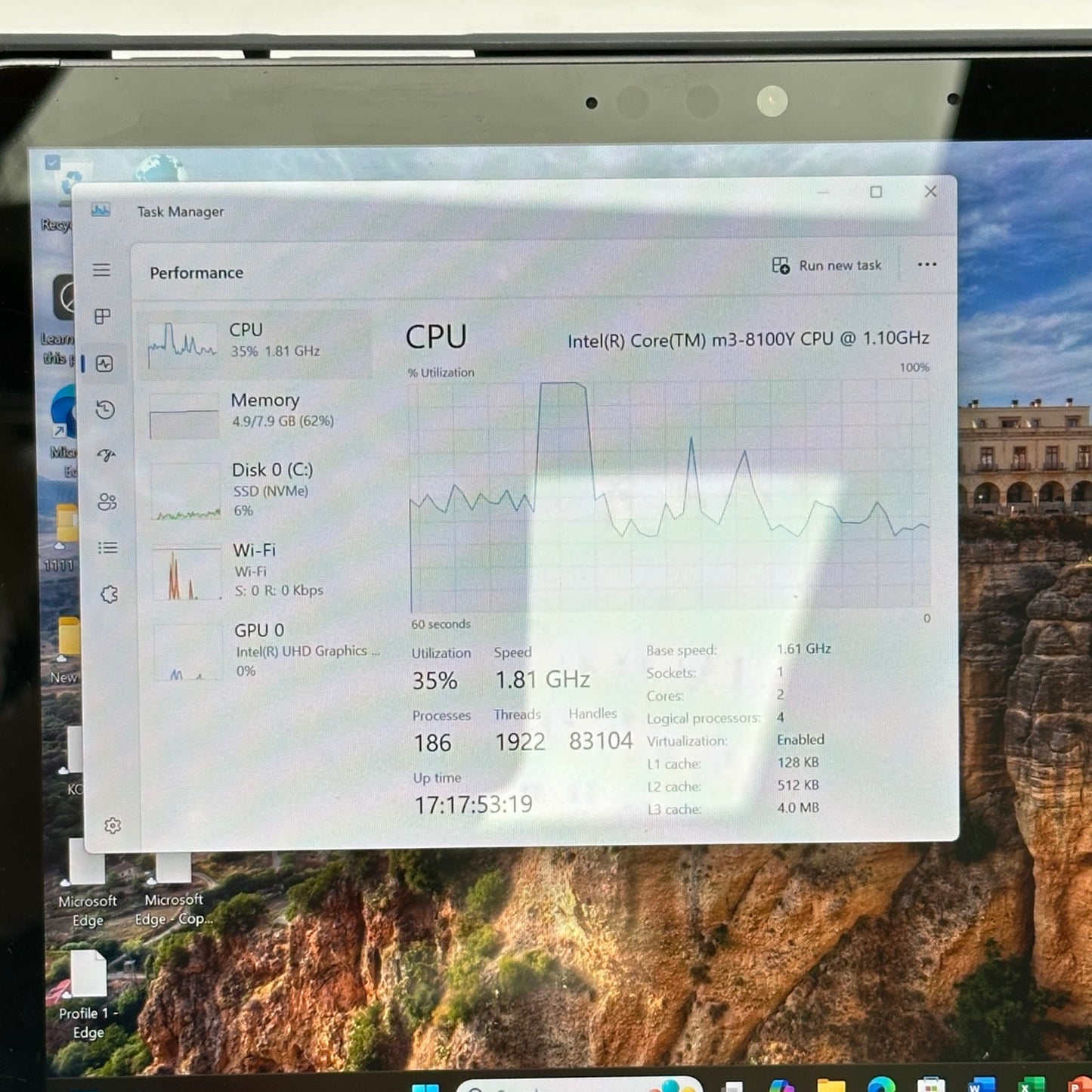 Microsoft Surface Go 2 1901 10.5" Intel Core m3-8100Y 1.1GHz 8GB RAM 128GB SSD
