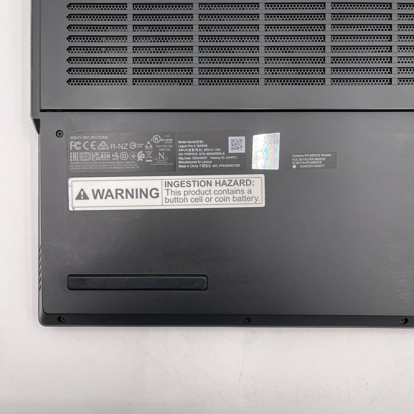 Lenovo Legion Pro 5 16" Ryzen 9 7945HX 2.5GHz 32GB RAM 1TB SSD GeForce RTX 4070